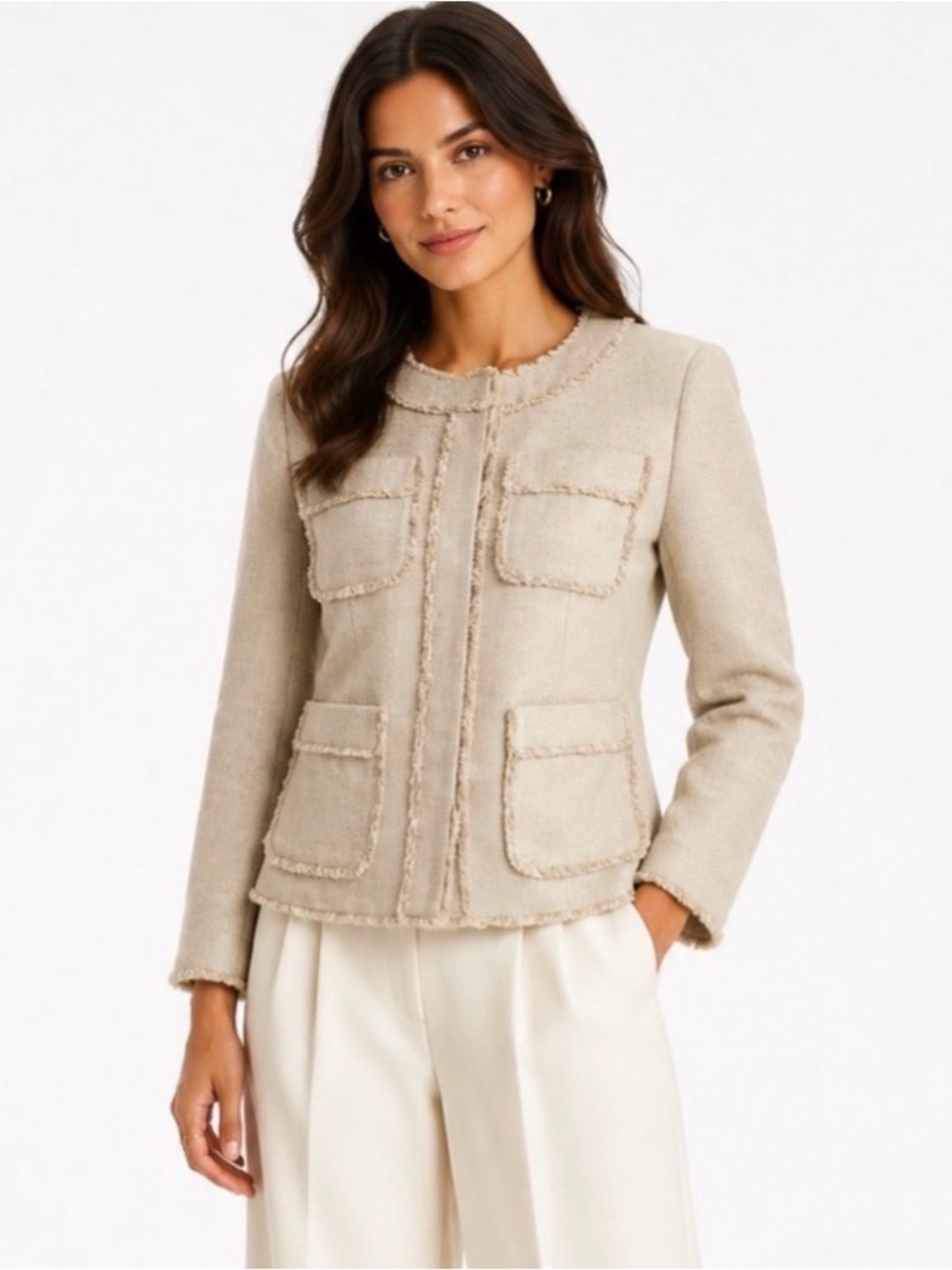 Michael Michael Kors Cream Blazer 22W